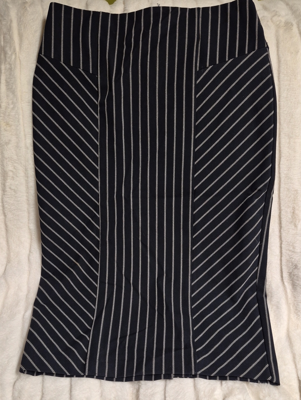 New York& Company Black Striped Pencil Skirt - Classic Workwear